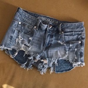 AE cut off denim shorts